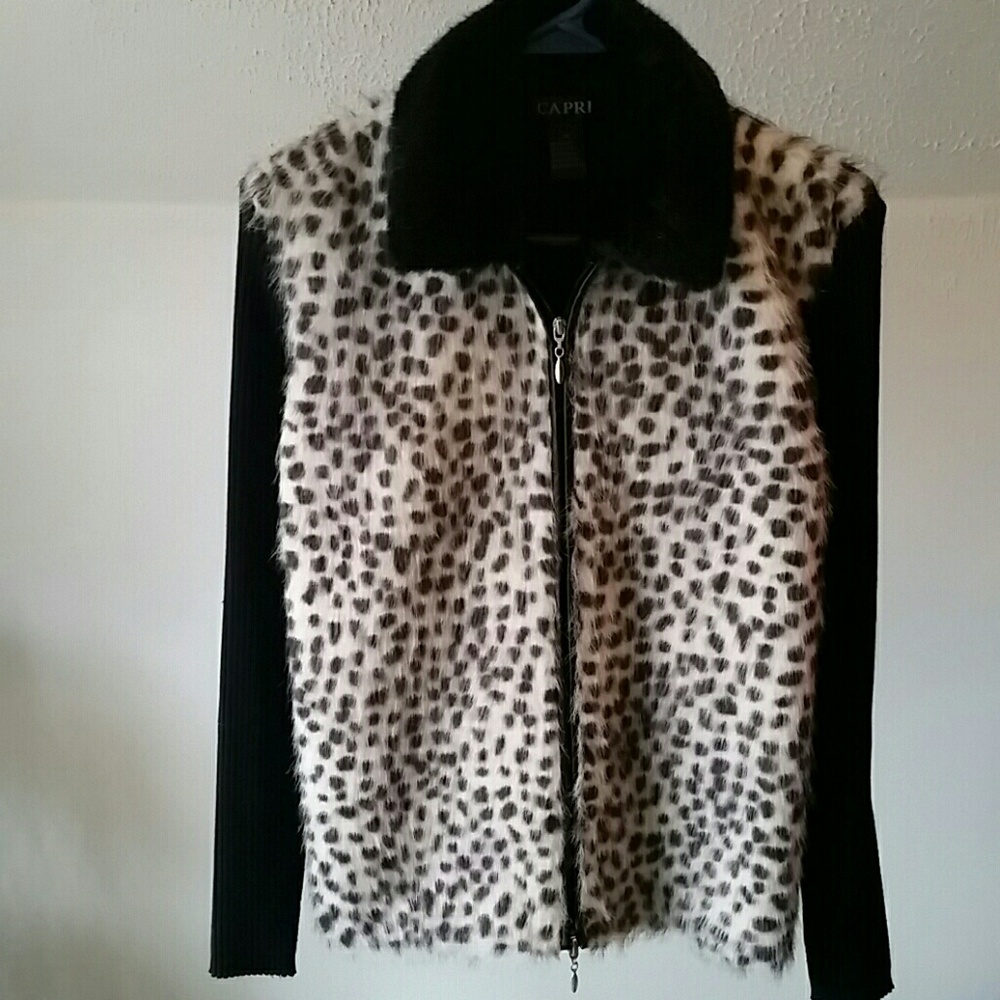 Fur cardigan